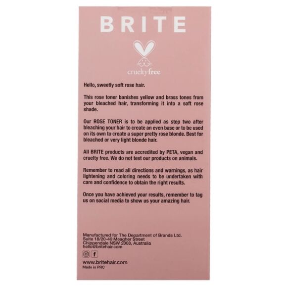 BRITE 2 in 1 Rose Toner Kit, Ammonia-Free, Paraben-Free, PPD-Free - 2 Boxes NWT - Picture 3 of 5